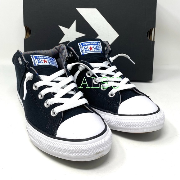 Converse Ctas Axel Mid Canvas Black y/Women’s - Picture 8 of 10